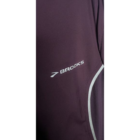 Brooks Shelter Technology Jacket Small Full Zip Burgundy Purple Running Cycling - Picture 8 of 11
